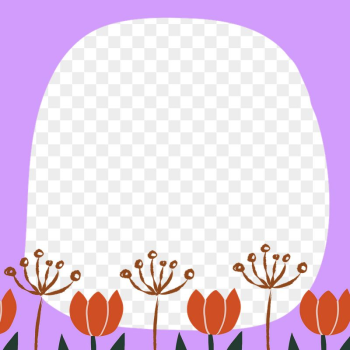 Tulip flower png doodle frame, | Free PNG - rawpixel