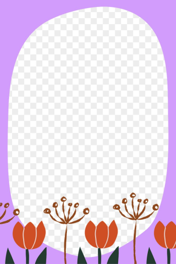 Tulip flower png doodle frame, | Free PNG - rawpixel