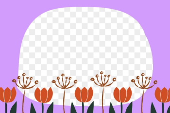 Tulip flower png doodle frame, | Free PNG - rawpixel