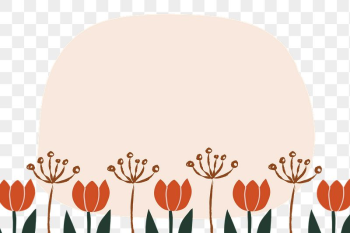 Tulip flower png frame sticker, | Free PNG - rawpixel