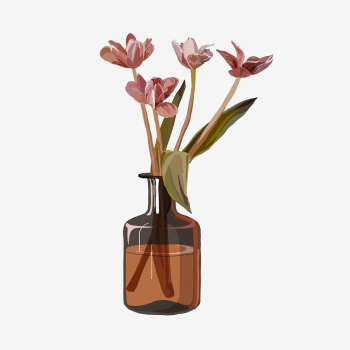 Tulip flower sticker, aesthetic feminine | Free PSD Illustration - rawpixel