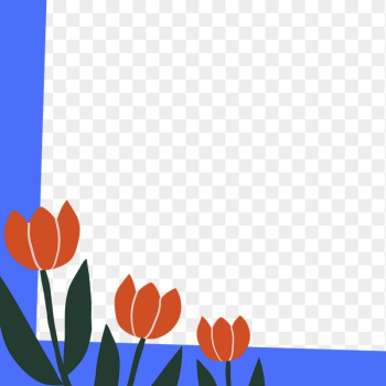 Tulip flowers png doodle frame, | Free PNG - rawpixel