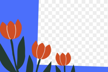 Tulip flowers png doodle frame, | Free PNG - rawpixel