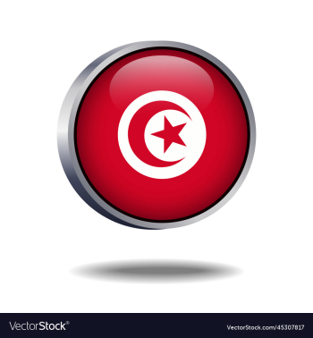tunisia flag button tunisia flag button