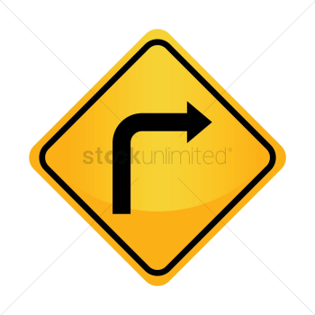 Turn right sign Turn right sign