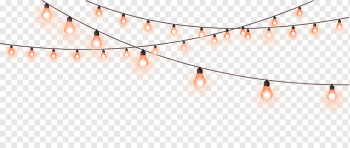 turned-on black string lights, Light Lamp, Decorative light string, angle, christmas Decoration, light Effect png