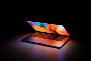 turned-on laptop turned-on laptop