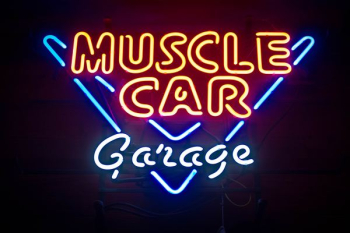 turned on Muscle Car Garage neon light signage turned on Muscle Car Garage neon light signage