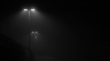 Turned on post lamp lights, Street light Night Desktop , fog transparent background PNG clipart