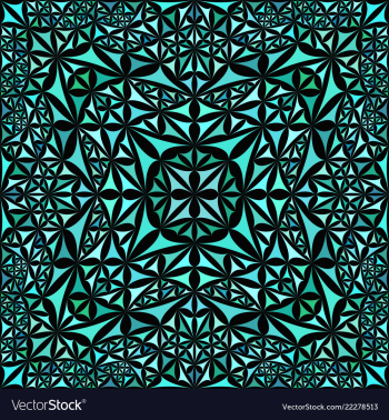 Turquoise seamless kaleidoscope pattern vector image Turquoise seamless kaleidoscope pattern vector image