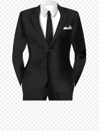 Tuxedo Suit Clothing Formal wear - Black suit work photo template 