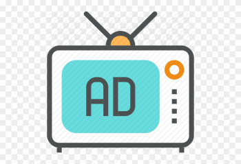 Tv Clipart Tv Advertisement - Tv Advertising Icon Blue