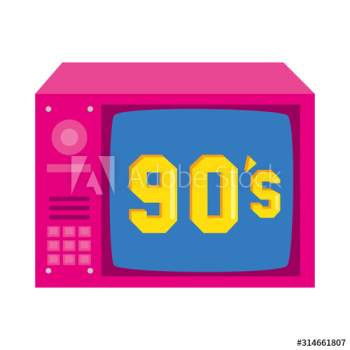 tv nineties retro style design tv nineties retro style design