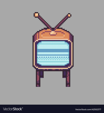 tv pixel art design for game d
