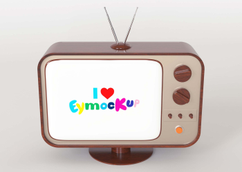 TV Screen Logo Mockup