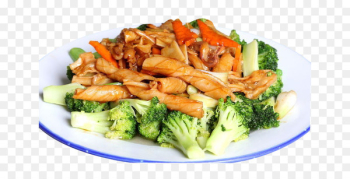 Twice cooked pork Squid as food American Chinese cuisine - squid broccoli 