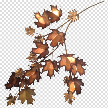 Twig Art Sculpture Wall decal, autumn leaf transparent background PNG clipart