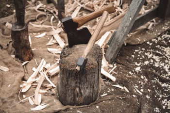 two axe on wood two axe on wood