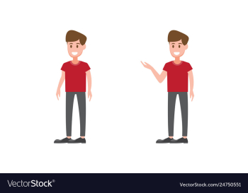 Two boy character vector image Two boy character vector image