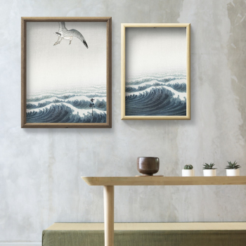 Two Brown Wooden Photo Frames