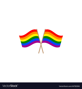 two crossed lgbt rainbow flag two crossed lgbt rainbow flag