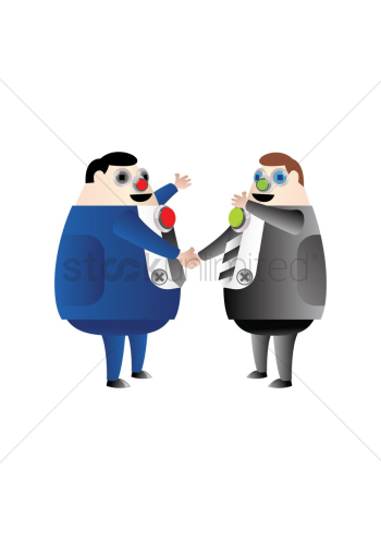 Two fat businessman Two fat businessman