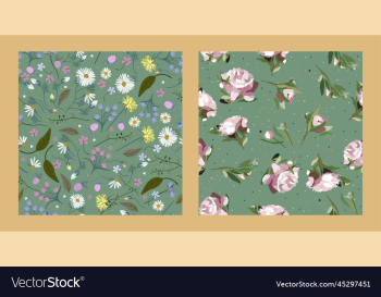 two floral patterns two floral patterns