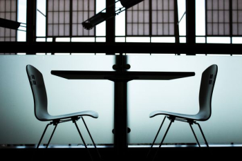 two gray steel chairs two gray steel chairs