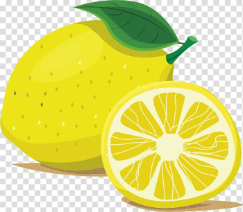 Two lemon fruits illustration, Cartoon Lemon, lemon transparent background PNG clipart