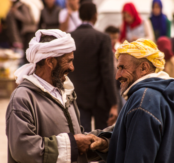 Two Man Smiling Each Other Two Man Smiling Each Other