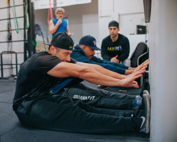 Two Men Doing Exercise Two Men Doing Exercise