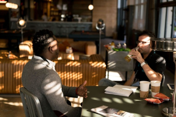 Two Men in a Conversation Two Men in a Conversation