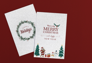 Two Merry Christmas Cards Illustration Two Merry Christmas Cards Illustration