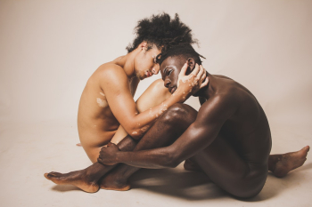 Two Naked Men Sitting Beside Each Other Two Naked Men Sitting Beside Each Other