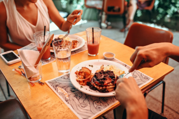 Two People Eating Two People Eating