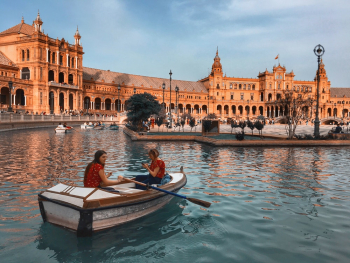 Two People Riding Boat Two People Riding Boat