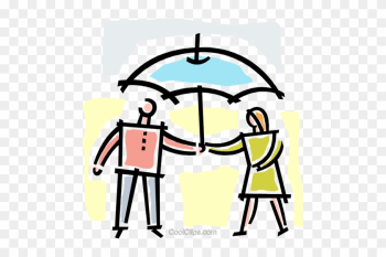 Two People Standing Under An Umbrella Royalty Free - Two People Standing Under An Umbrella Royalty Free