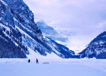 Two Person Walking on Snow Two Person Walking on Snow