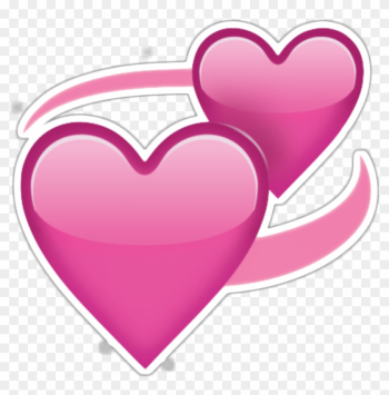 Two Pink Hearts Emoji Png Transparent - Heart Emoji Transparent