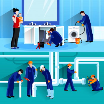Two plumber horizontal compositions Two plumber horizontal compositions