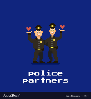 two police officers hugging and holding hearts two police officers hugging and holding hearts