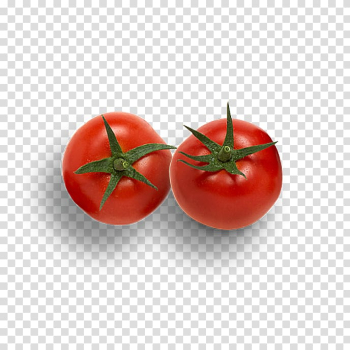 Two ripe tomatoes, Hamburger Roma tomato Cherry tomato Vegetable Pizza, tomato transparent background PNG clipart