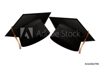 two school graduation hat accessories vector illustration two school graduation hat accessories vector illustration