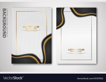 two set cover design template with luxury