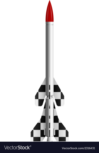 Two-stage rocket vector image Two-stage rocket vector image