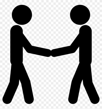 Two Stick Man Variants Shaking Hands Comments - People Shaking Hands Icon