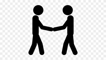 Two Stick Man Variants Shaking Hands Vector - People Shaking Hands Icon Two Stick Man Variants Shaking Hands Vector - People Shaking Hands Icon