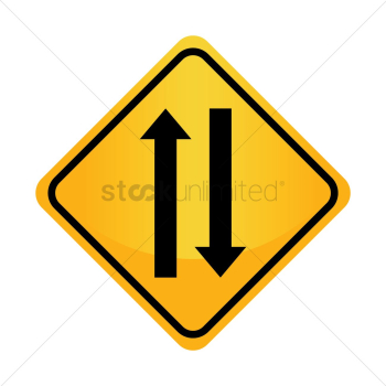 Two-way traffic sign Two-way traffic sign