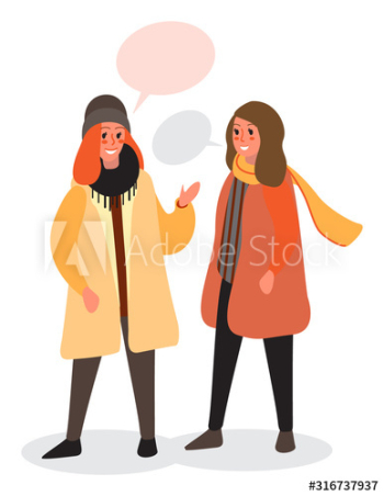 Two woman talk to each other using bubble speech Two woman talk to each other using bubble speech