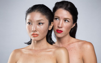 Two Women Looking Left Two Women Looking Left